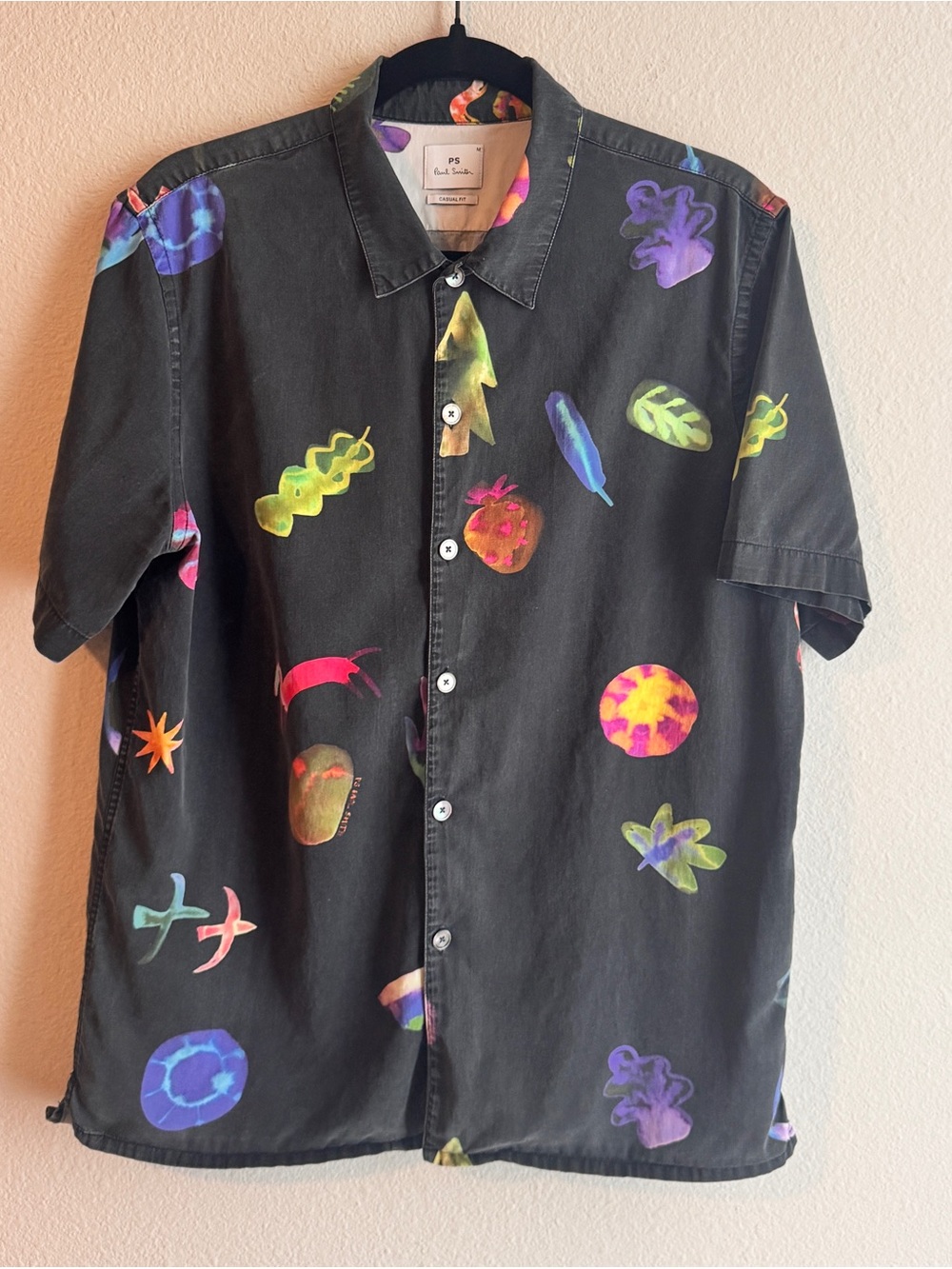 PS Paul Smith "Southdowns Way" Graphic Print Casual Fit Short Sleeve Shirt